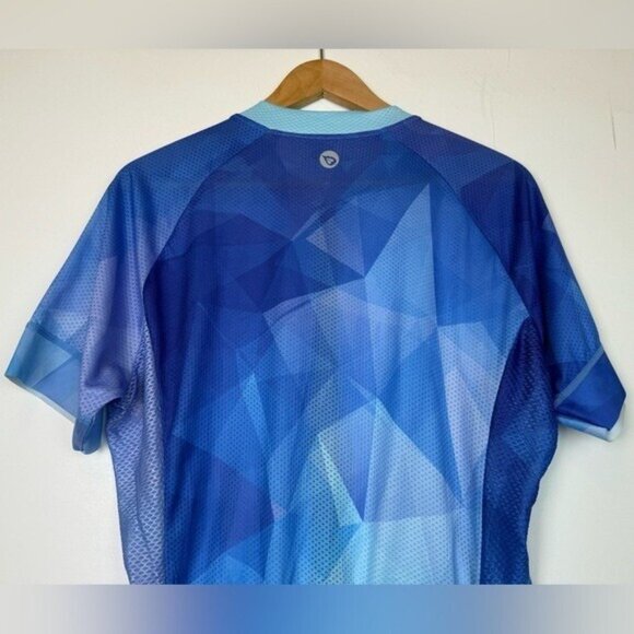 BALEAF Ocean Blue Women's Short‎ Sleeve Cycling Jersey Full Zip Size XL - Picture 8 of 14